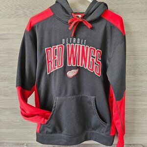 NHL Sweatshirt Size Medium Detroit Red Wings Hoodie Black Long Sleeve Sweatshirt